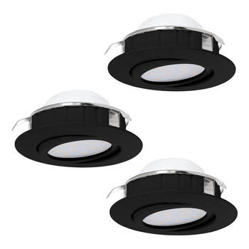 EGLO Pineda Inbouwlamp - LED - 8.4 cm - Zwart