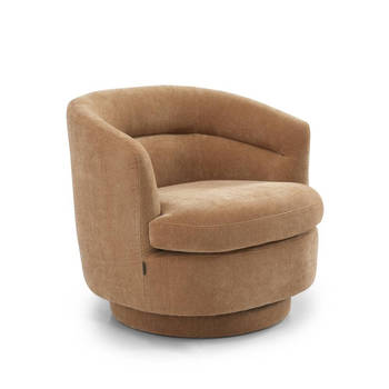 Bronx71 Scandinavische fauteuil Valerie draaibaar chenille terracotta.