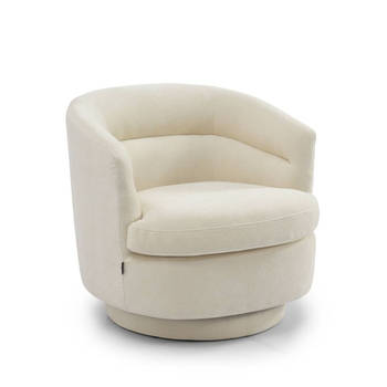 Bronx71 Scandinavische fauteuil Valerie draaibaar chenille off white.