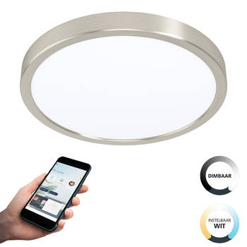 EGLO connect.z Fueva-Z Smart Opbouwlamp - Ø 28,5 cm - Grijs/Wit - Instelbaar wit licht - Dimbaar - Zigbee