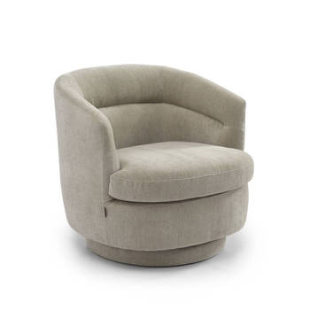 Bronx71 Scandinavische fauteuil Valerie draaibaar chenille taupe.