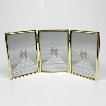 AL - Gouden 3luik voor foto formaat 10x15cm
