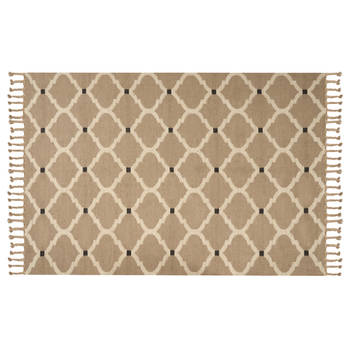 Beliani ORENCIK - Gevlochten-Beige-Jute