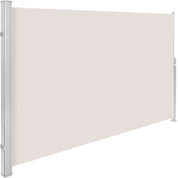 tectake® -Uitschuifbaar aluminium windscherm tuinscherm 160 x 300 cm beige