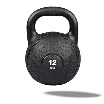 Matchu Sports Kettlebell - Heavy Duty 12 KG - Zwart - Rubber