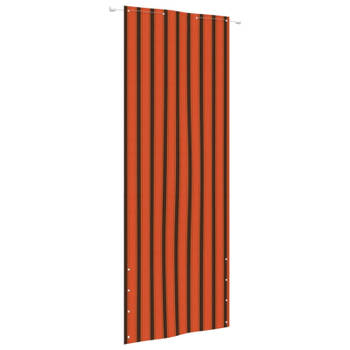 vidaXL Balkonscherm 80x240 cm oxford stof oranje en bruin