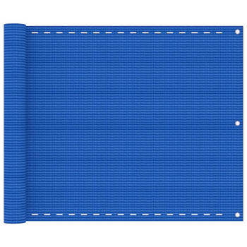 vidaXL Balkonscherm 75x500 cm HDPE blauw
