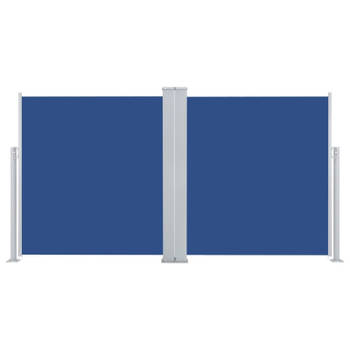 vidaXL Windscherm uittrekbaar 160x600 cm blauw