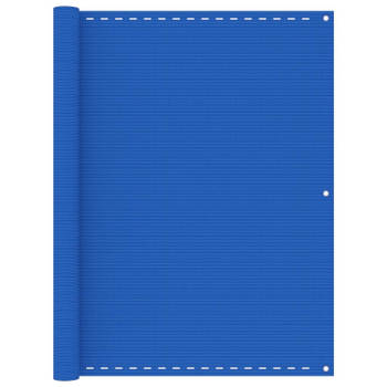 vidaXL Balkonscherm 120x500 cm HDPE blauw