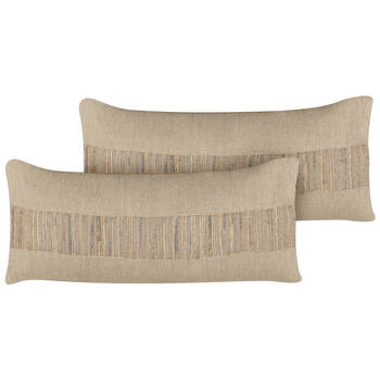 Beliani LUINA - Sierkussen-Beige-Jute