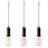 Set van 3x stuks groene, oranje en roze solar tuinverlichting hanglampen kunststof 20 cm - Buitenverlichting