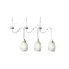 3x stuks witte solar tuinverlichting hanglamp ijzer 21 cm - Buitenverlichting