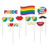10x Foto props regenboog Pride thema - Fotoprops