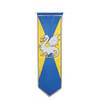 Ridder wapenschild op vlag blauw/geel - Feestbanieren