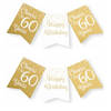 Paperdreams Verjaardag Vlaggenlijn 60 jaar - 2x - Gerecycled karton - wit/goud - 600 cm - Vlaggenlijnen