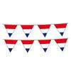 2x stuks vlaggetjes vlag kleuren rood-wit-blauw Holland plastic 10 meter - Vlaggenlijnen