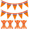 Oranje vlaggetjes/vlaggenlijn met slingerklemmen voor binnen - 10m - Vlaggenlijnen