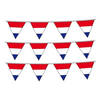 3x stuks vlaggetjes vlag kleuren rood-wit-blauw Holland plastic 10 meter - Vlaggenlijnen