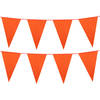 Oranje vlaggenlijn - 2x - 25 meter - 40 vlaggen - kunststof - Vlaggenlijnen