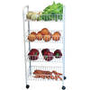 MSV Keuken/badkamer trolley - metaal - wit - met wielen - 37 x 32 x 78 cm - Opberg trolley