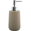 MSV Zeeppompje/dispenser - Squares - kunststeen - taupe - 7 x 18 cm - 275 ml - Zeeppompjes