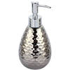 MSV Zeeppompje/dispenser - Phoenix - keramiek - zilver kleur - 8 x 17 cm - 260 ml - Zeeppompjes