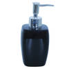 MSV Zeeppompje/dispenser - Montreal - keramiek - zwart - 7 x 16 cm - 260 ml - Zeeppompjes