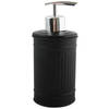 MSV Zeeppompje/dispenser - Industrial - metaal - zwart - 7.5 x 17 cm - 250 ml - Zeeppompjes