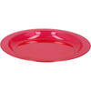 Bordjes plastic rood 20 cm kunststof/plastic - Bordjes