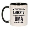 Leukste en meest geweldige oma cadeau koffiemok / theebeker wit met zwart 300 ml - feest mokken