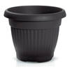 Prosperplast Plantenpot/bloempot Roma Garden - buiten/binnen - kunststof - antraciet - D25 x H25 cm - Plantenpotten