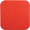 MSV Douche/bad anti-slip mat badkamer - rubber - rood - 54 x 54 cm - Badmatjes