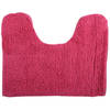 MSV WC/Badkamerkleed/badmat voor op de vloer - fuchsia roze - 45 x 35 cm - Badmatjes