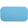 MSV Douche/bad anti-slip mat badkamer - rubber - turquoise - 36 x 65 cm - Badmatjes