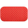 MSV Douche/bad anti-slip mat badkamer - rubber - rood - 36 x 76 cm - Badmatjes