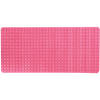 MSV Douche/bad anti-slip mat badkamer - rubber - fuchsia roze - 76 x 36 cm - Badmatjes