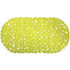 MSV Douche/bad anti-slip mat - badkamer - pvc - limegroen - 35 x 68 cm - Badmatjes