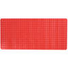 MSV Douche/bad anti-slip mat badkamer - rubber - rood - 76 x 36 cm - Badmatjes