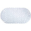 MSV Douche/bad anti-slip mat - badkamer - pvc - wit - 35 x 68 cm - Badmatjes