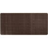 MSV Douche/bad anti-slip mat badkamer - rubber - bruin - 76 x 36 cm - Badmatjes