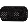 MSV Douche/bad anti-slip mat badkamer - rubber - zwart - 36 x 76 cm - Badmatjes