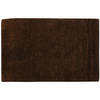 MSV Badkamerkleedje/badmat voor op de vloer - bruin - 45 x 70 cm - Badmatjes