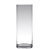 Transparante home-basics cilinder vorm vaas/vazen van glas 50 x 19 cm - Vazen