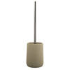 MSV Toilet/wc-borstel houder - kunststeen/metaal - taupe - 35 cm - Toiletborstels