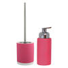 MSV Badkamer accessoires set - fuchsia roze - zeeppompje/wc-borstel - Badkameraccessoireset