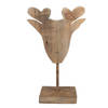 Clayre & Eef Decoratie Beeld Rendier 16x8x25 cm Bruin Hout Bruin