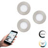 EGLO connect.z Fueva-Z Smart Inbouwlamp - Ø 8,5 cm - Grijs/Wit