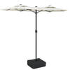 vidaXL Parasol dubbel 316x240 cm zandwit