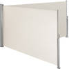 tectake® Aluminium windscherm uitschuifbaar uitrolbaar zijluifel terrasscherm - dubbel - 180 x 600 cm - beige
