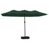 vidaXL Parasol dubbel 449x245 cm groen